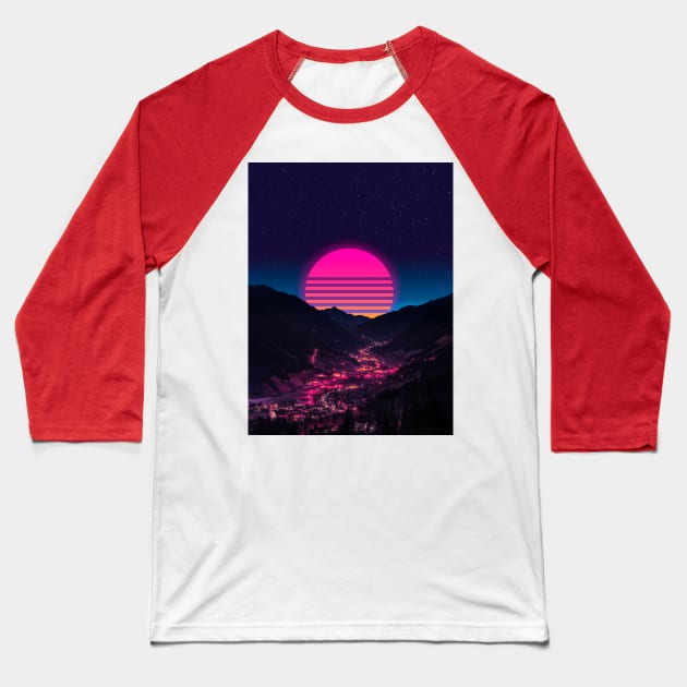 Enchanted town Italy Baseball T-Shirt by funglazie